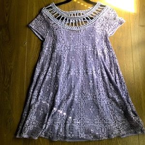 Free people embroidered mini A-line dress